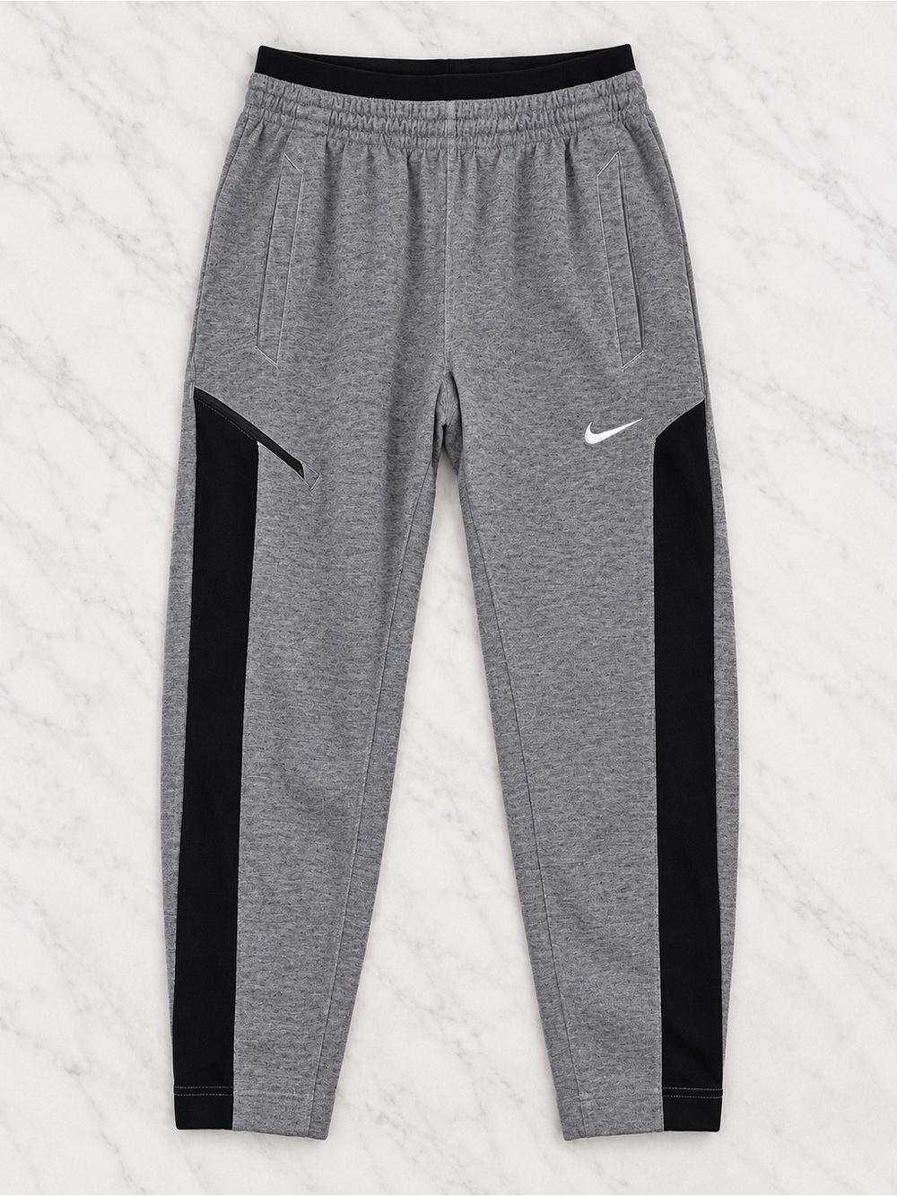 Nike Dri-Fit Gray Track Joggers with Black Panels SizeXS, Athleisure, Loungewear
